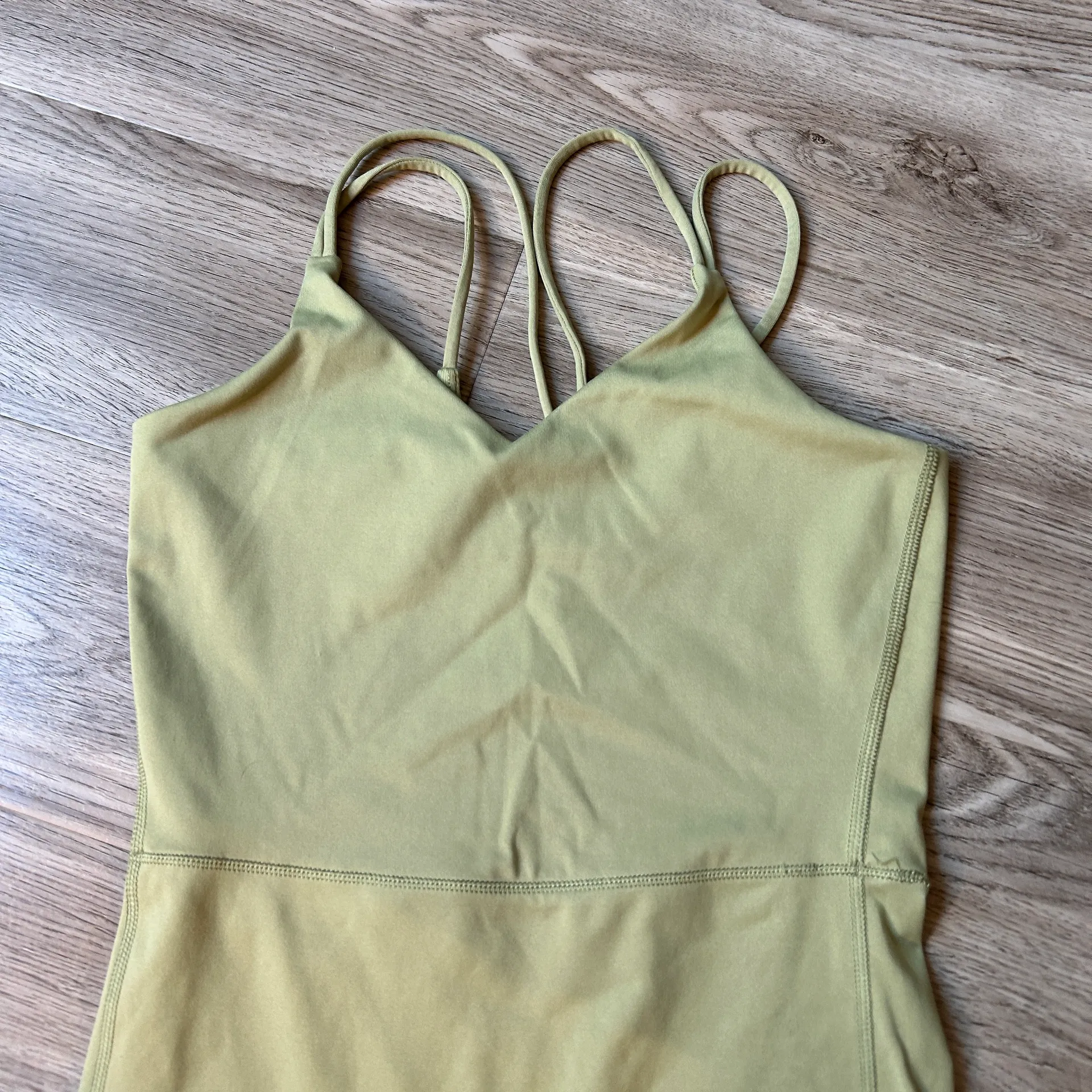Women's Short Bodysuit Workout Olive Green Size S LIKE NEW - Image 5