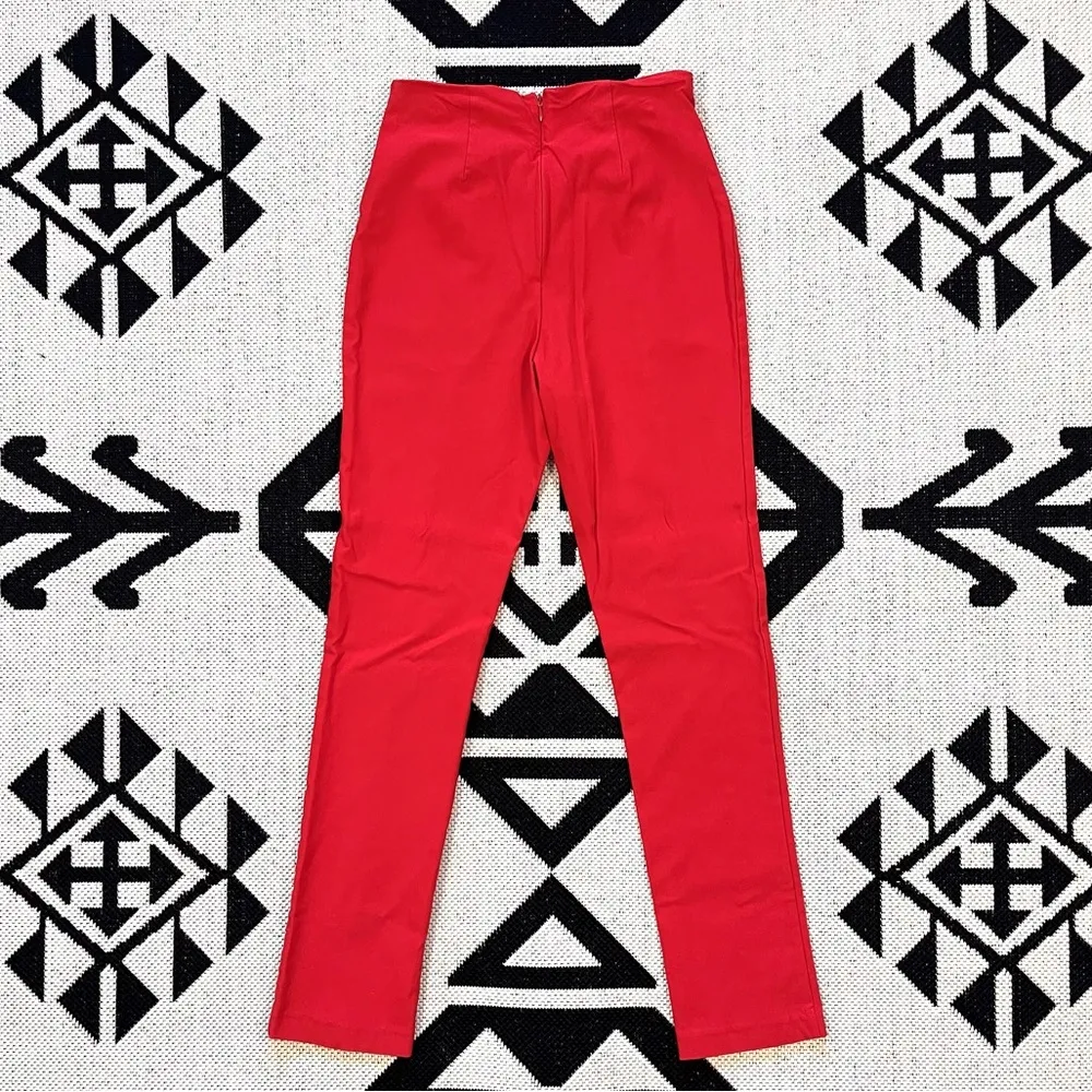 NBD x Revolve Alessia Lace Up Waist Pant in Red Small - Image 11