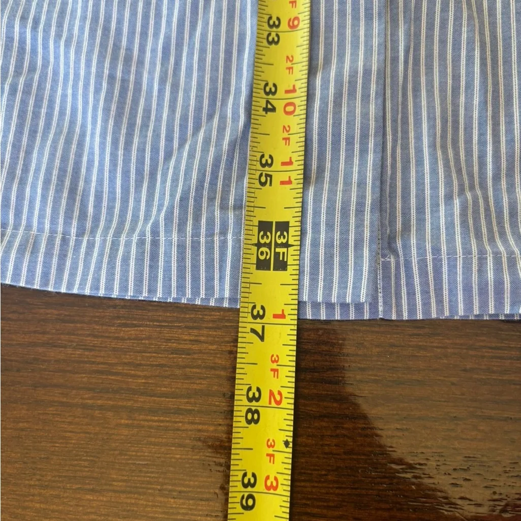 UNIQLO cotton Casual Blue Striped Shirt Dress size M - Image 6