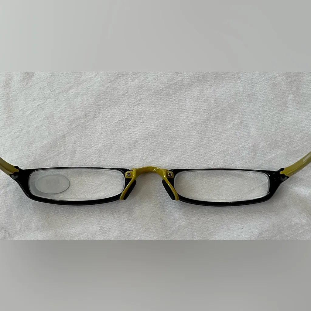 ICU Chartreuse and Black Slim Readers, 2.50 Strength, never worn. - Image 3