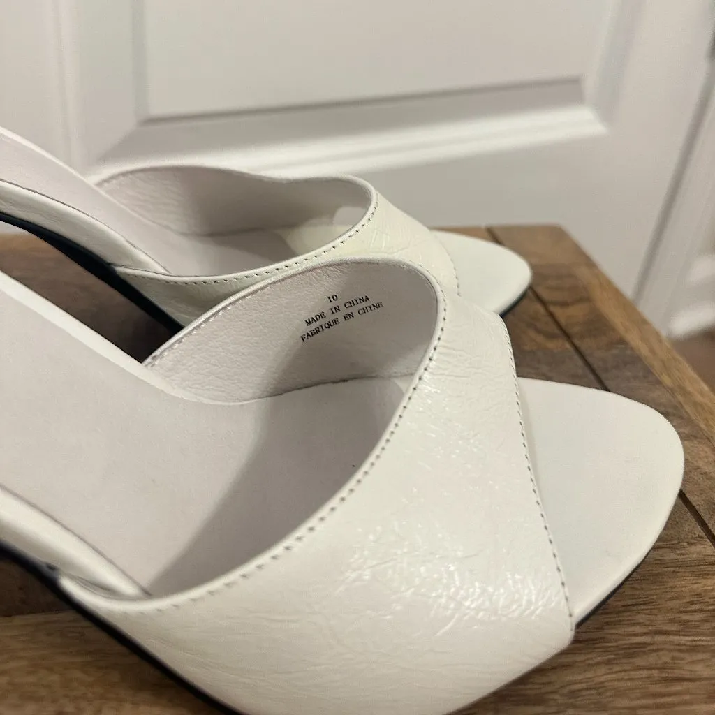 JEFFREY CAMPBELL Agent Slide Sandal in White Size US 10 - Image 4