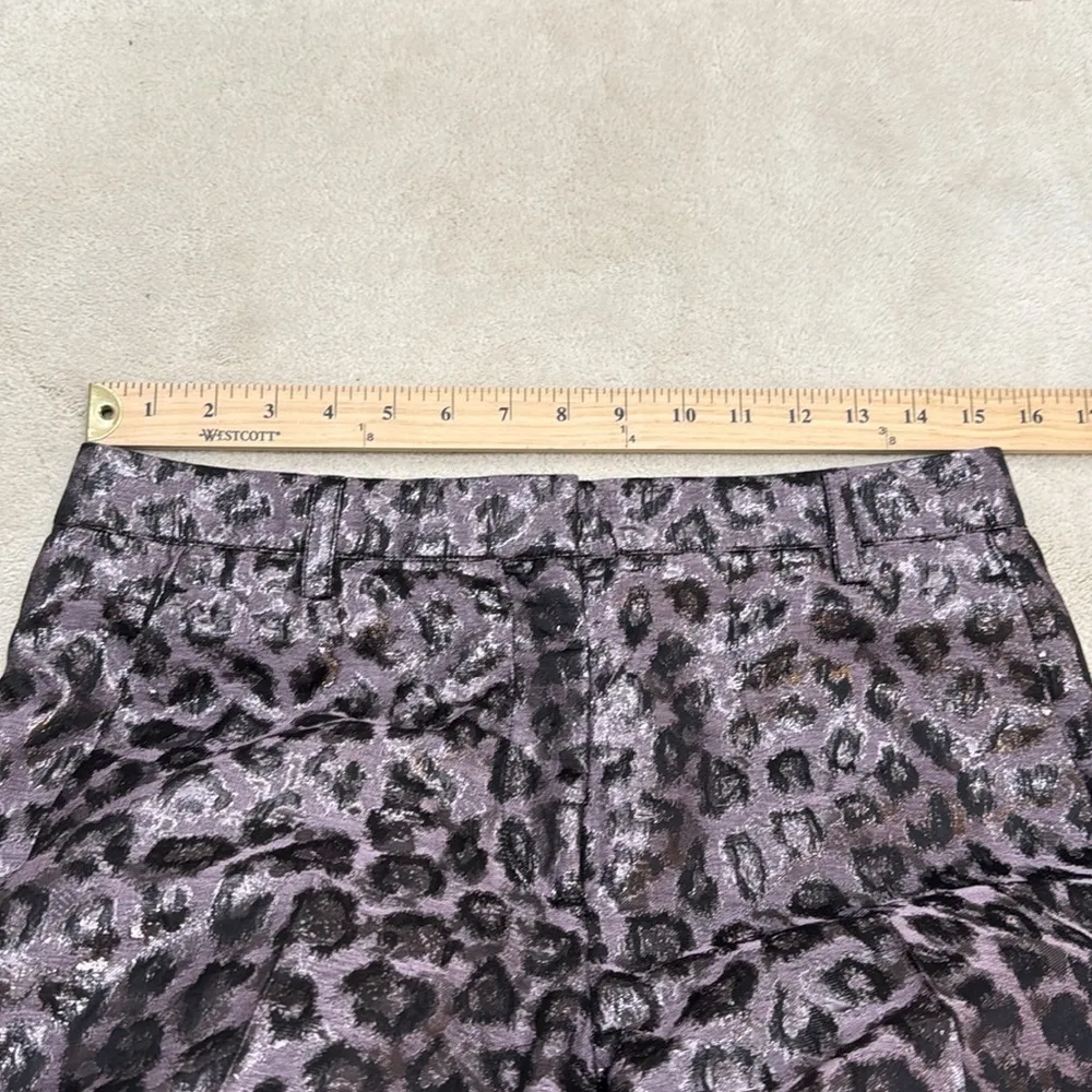 Tanya Taylor Madden Pants in Gray Metallic Animal Print Size 8 - Image 12