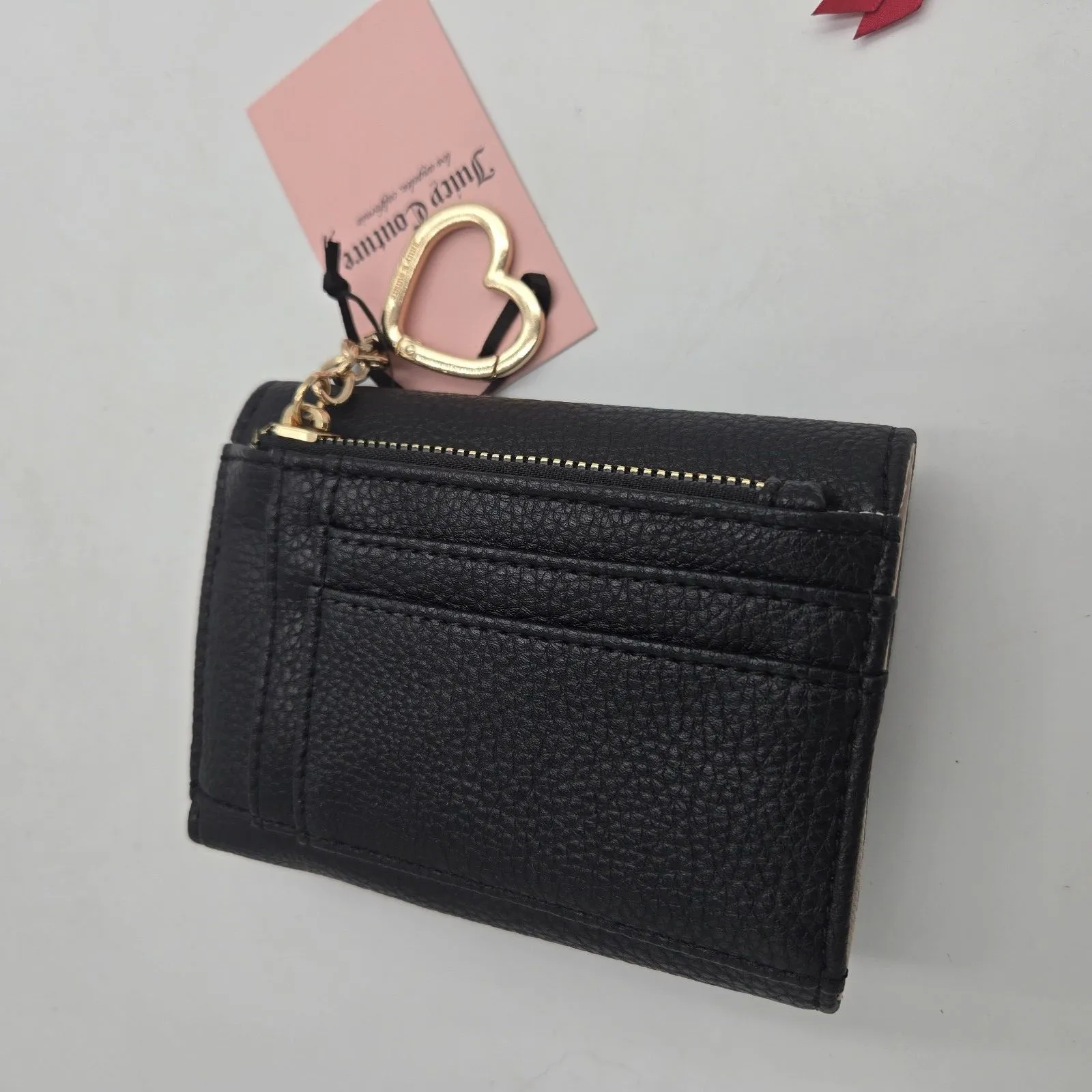 Juicy Couture Liquorice Love Never Dies Double Sided Black Trifold Wallet NWT - Image 5