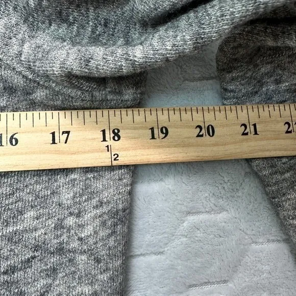 Theory Sonan Grey Heathered Wool Blend Asymmetrical‎ Zip Sweater Jacket Womens P - Image 7