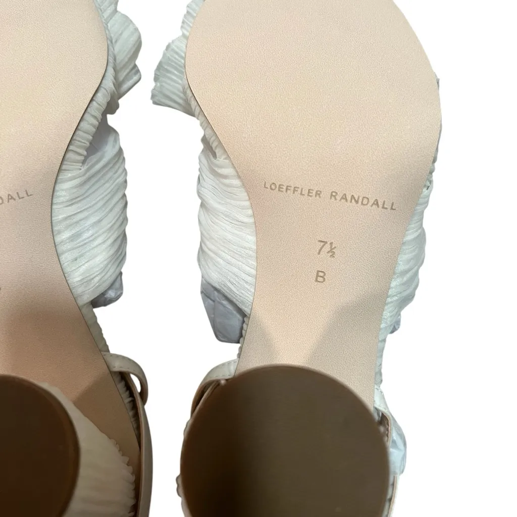 NEW NIB Loeffler Randall Camellia Pearl Pleated Bow Heels - Image 11