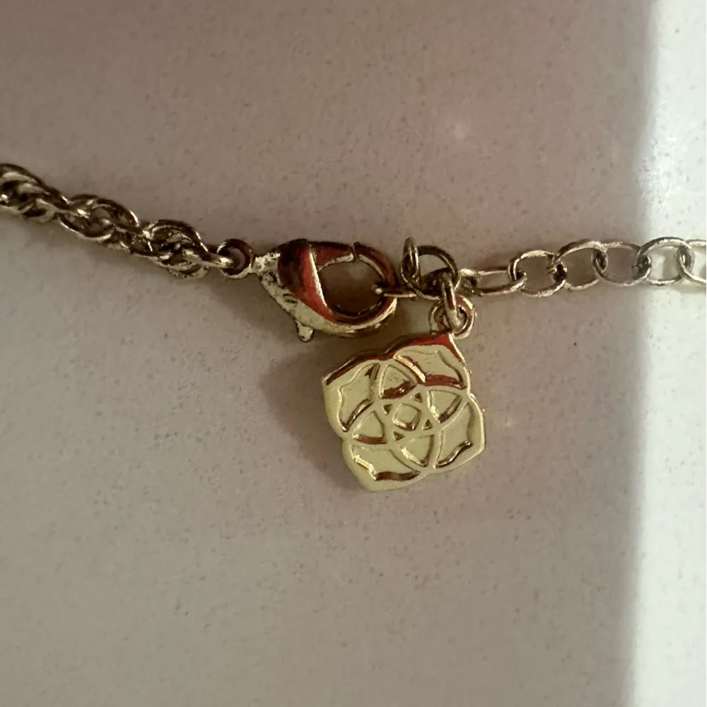 Kendra Scott Rayne Abalone Shell Long Gold Fringe Necklace Blue Green Purple - Image 8