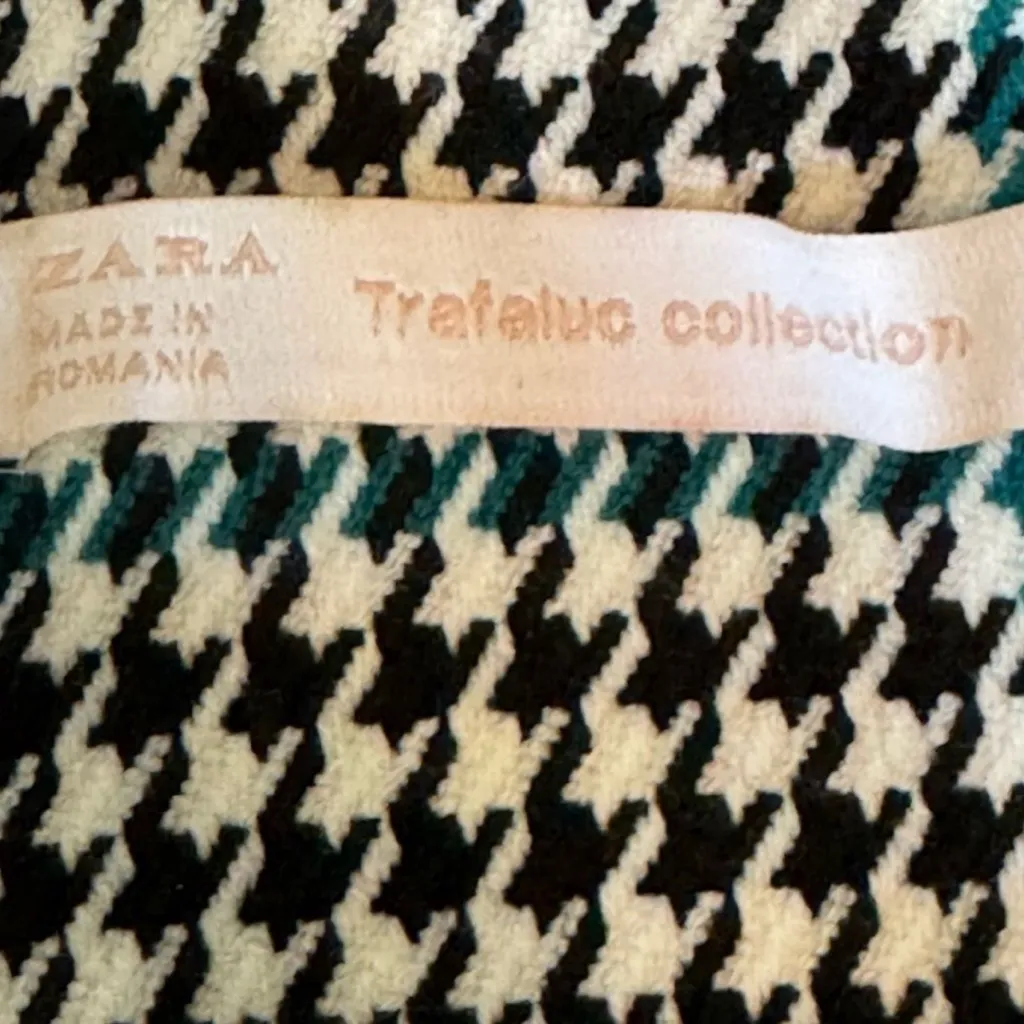 Zara Trufacula Houndstooth black and white Size 6 - Image 10