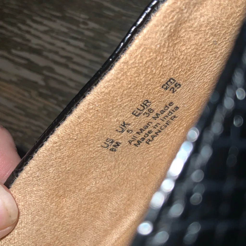 Naturalizer Womens Ranger Slip On Moccasins Loafers Black Snakeskin Size 8 - Image 10