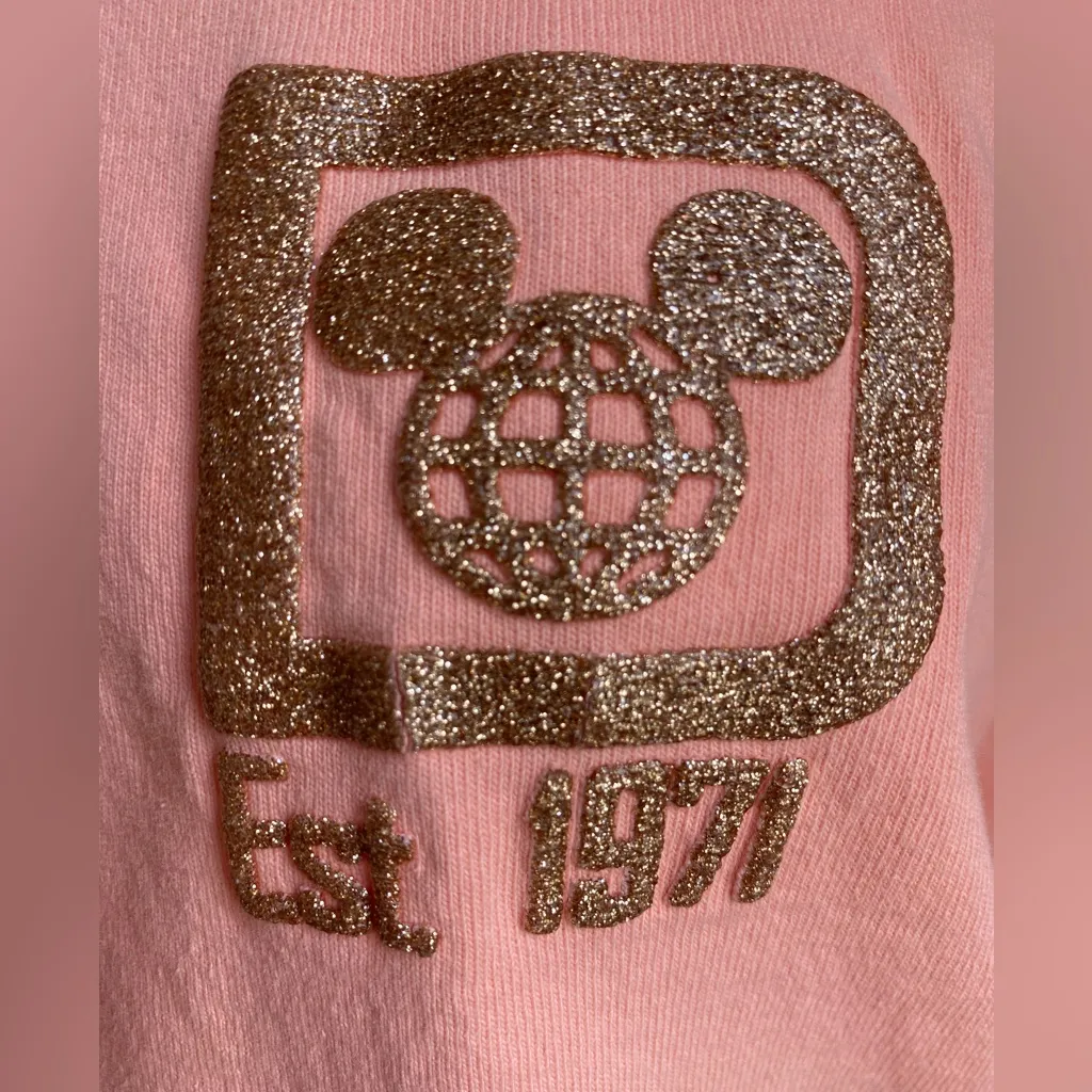 Disney Parks Walt Disney World Spirit Jersey Rose Gold with Gold Glitter - Image 4