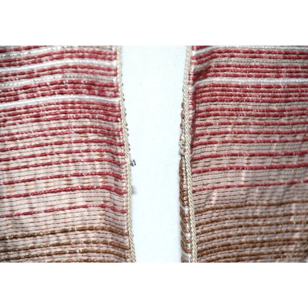 Appleseed's Ladies Neutral Striped Open Front Blazer Jacket Size 8 Office Career - Image 5