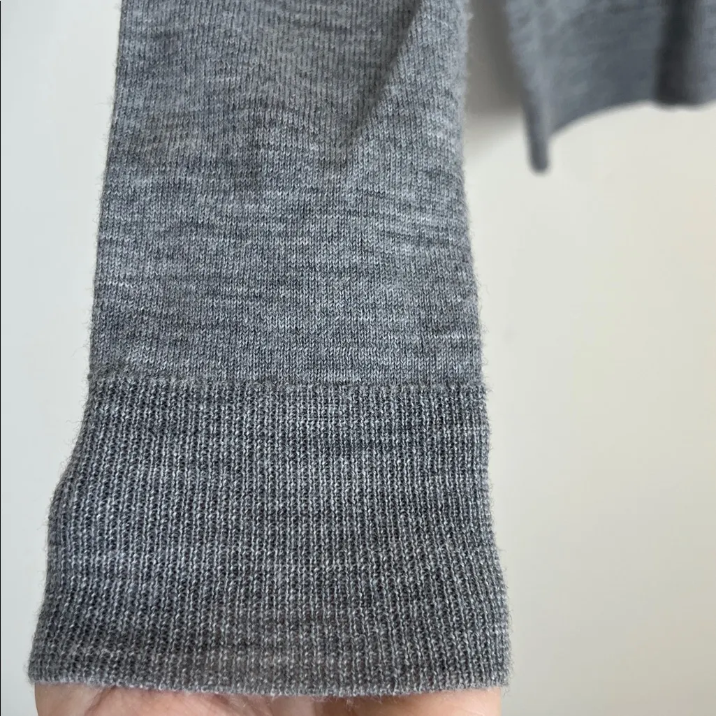 Zadig & Voltaire Skull Studded 100% Merino Wool Sweater Gray Grunge streetwear - Image 6