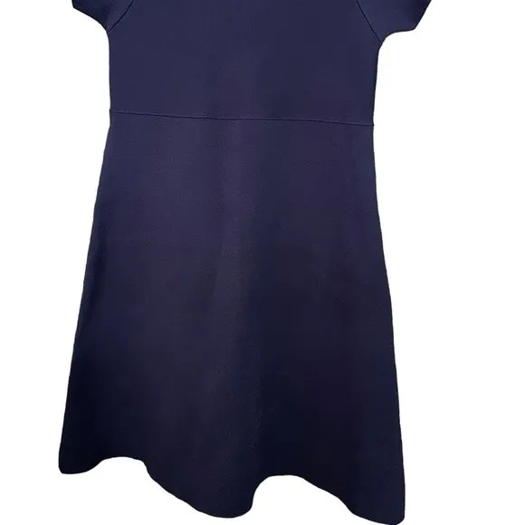 Parker Women's Navy Blue Drop Shoulder A Line Dress Medium - Image 4