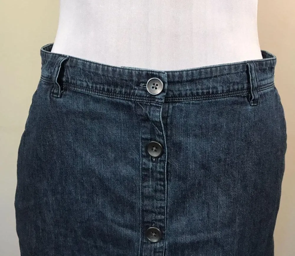 Lands'End Button-down Jean Skirt - Image 6