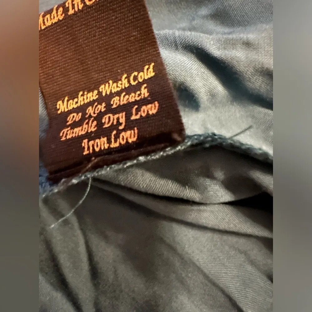 Mine turquoise sleeveless button up tie front size M Size M - Image 7