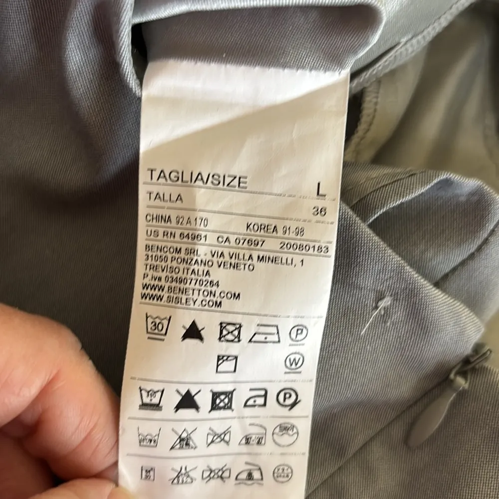 Stile Benetton Gray Sleeveless Sheath Dress Sz L Gray Pleated Skirt Business - Image 10