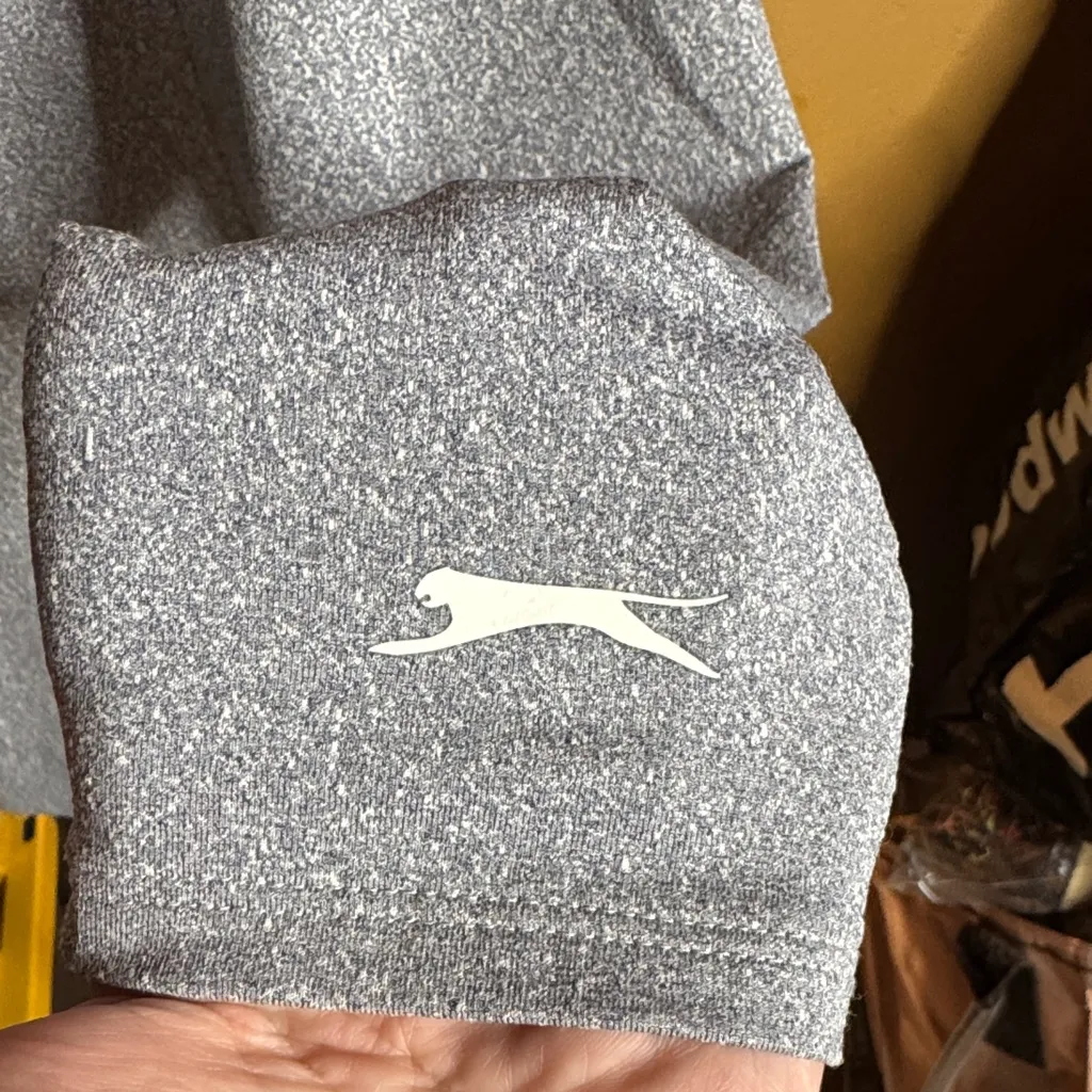 Slazenger Quarter Zip LS Hydro Dri + UPF 30 Golf Shirt Gray Ombré Size Medium - Image 4