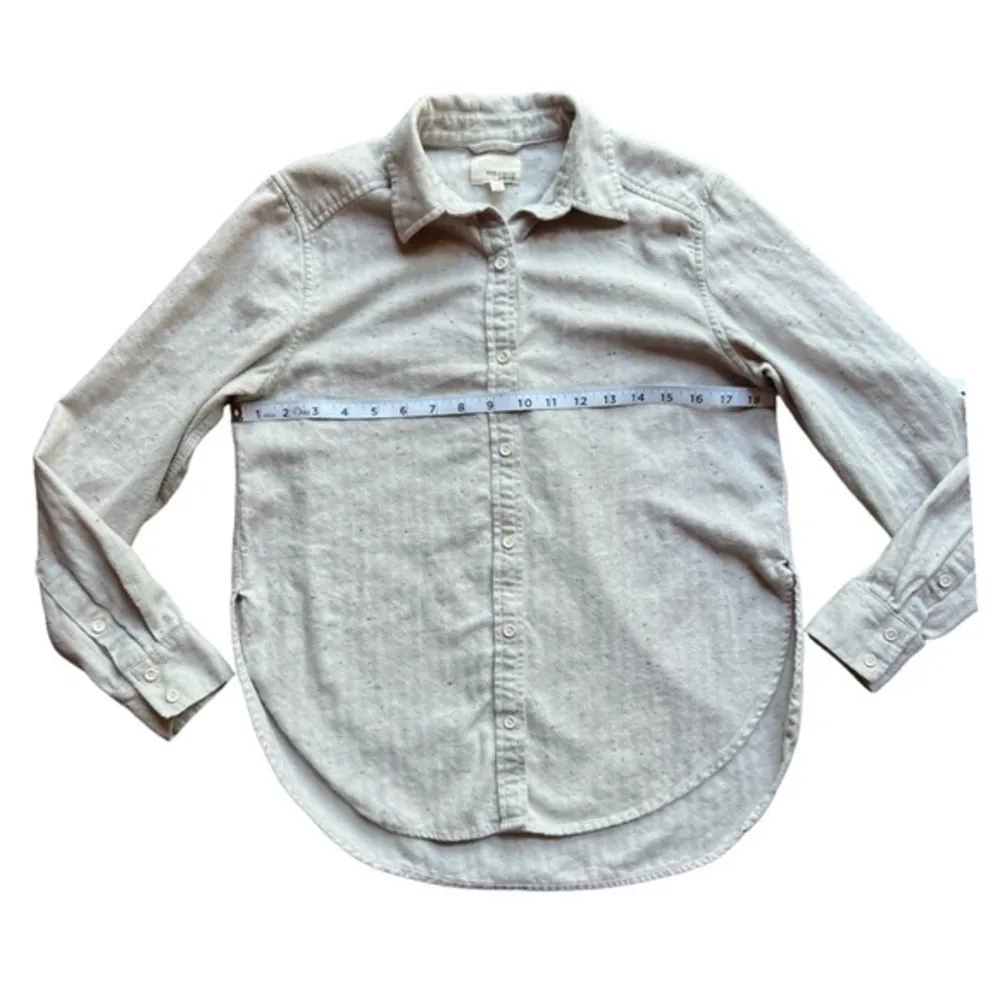 Aritzia Wilfred Free Confetti Speckled Gray Button Down Flannel Size XS - Image 5