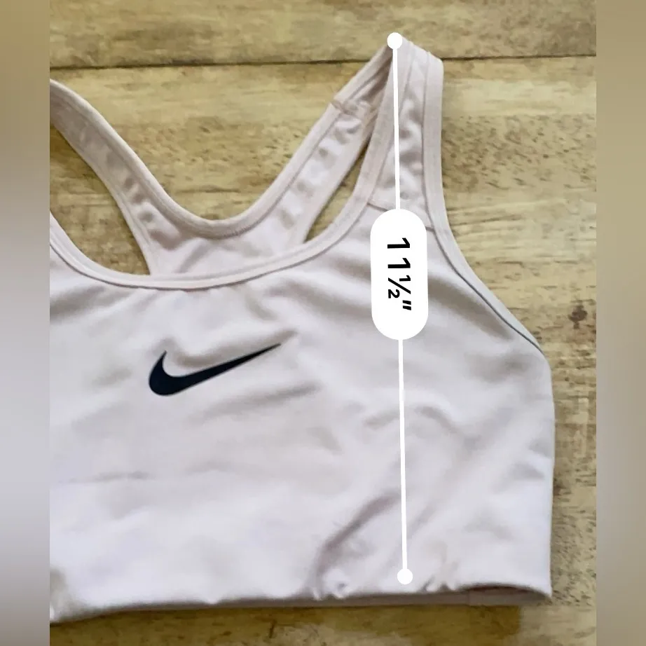 Nike Dri Fit Swoosh Women’s Sz Small Blush Pink Non Padded Athletic Bra‎ - Image 6