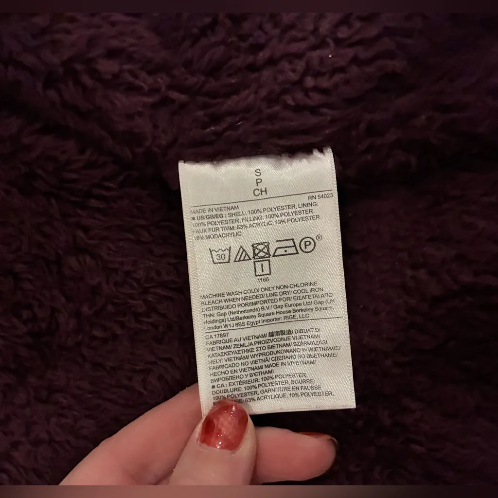 Puffer Vest Banana Republic dark purple women small - Image 4