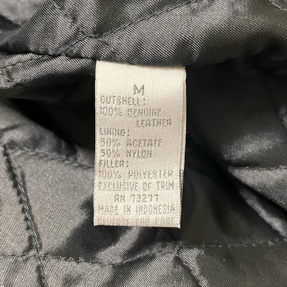 Vintage Leather Coat Jacket Black 80’s 90’s L Large M Medium - Image 7