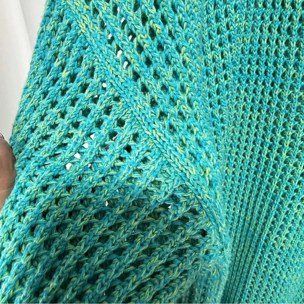 EUC Torrid Open Stitch V-Neck Pullover Sweater 3x Color: Jade Lime Marl - Image 5