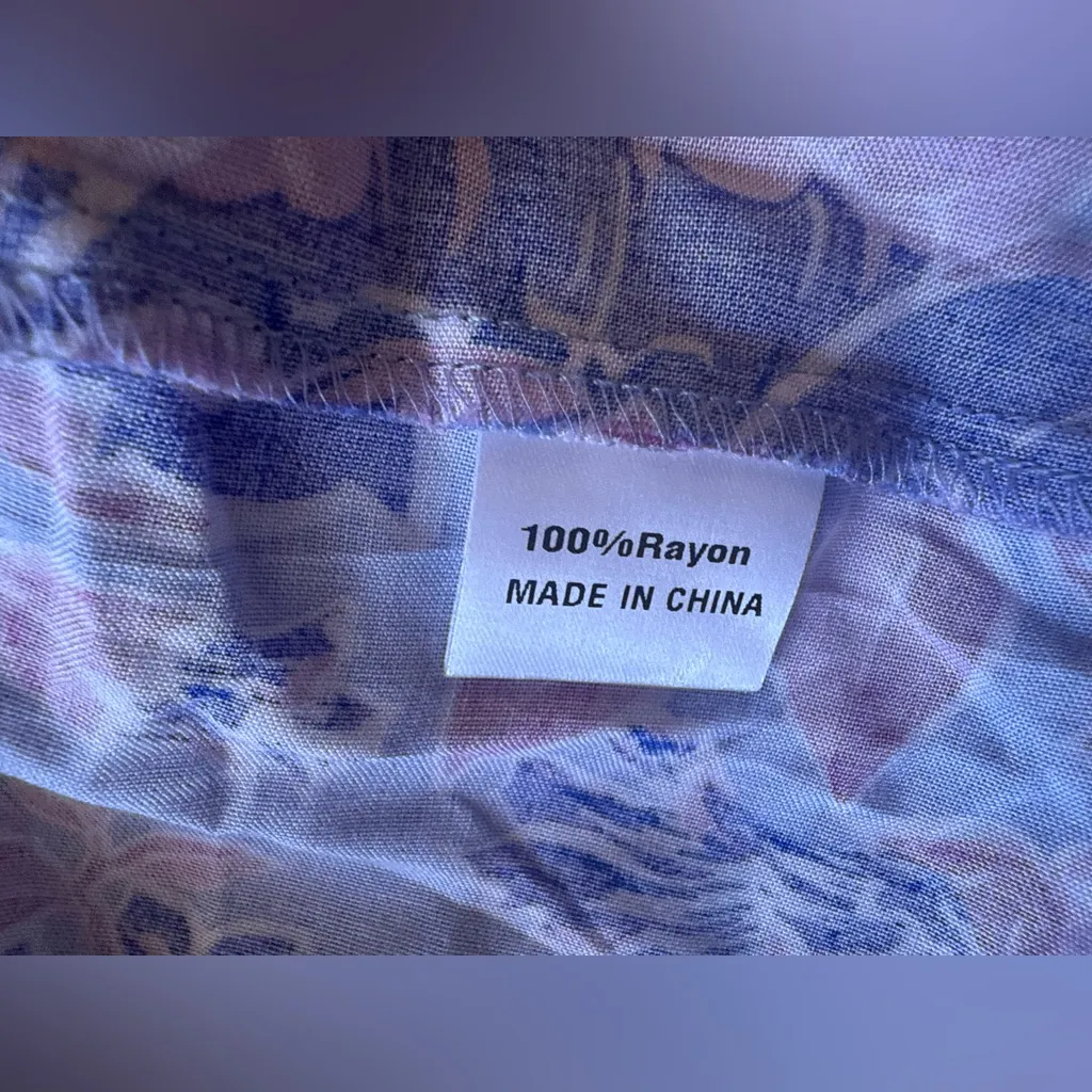 ZESICA Women Summer Halter Tie Neck Sleeveless Blue Floral Maxi Dress Cut Out L Size L - Image 6