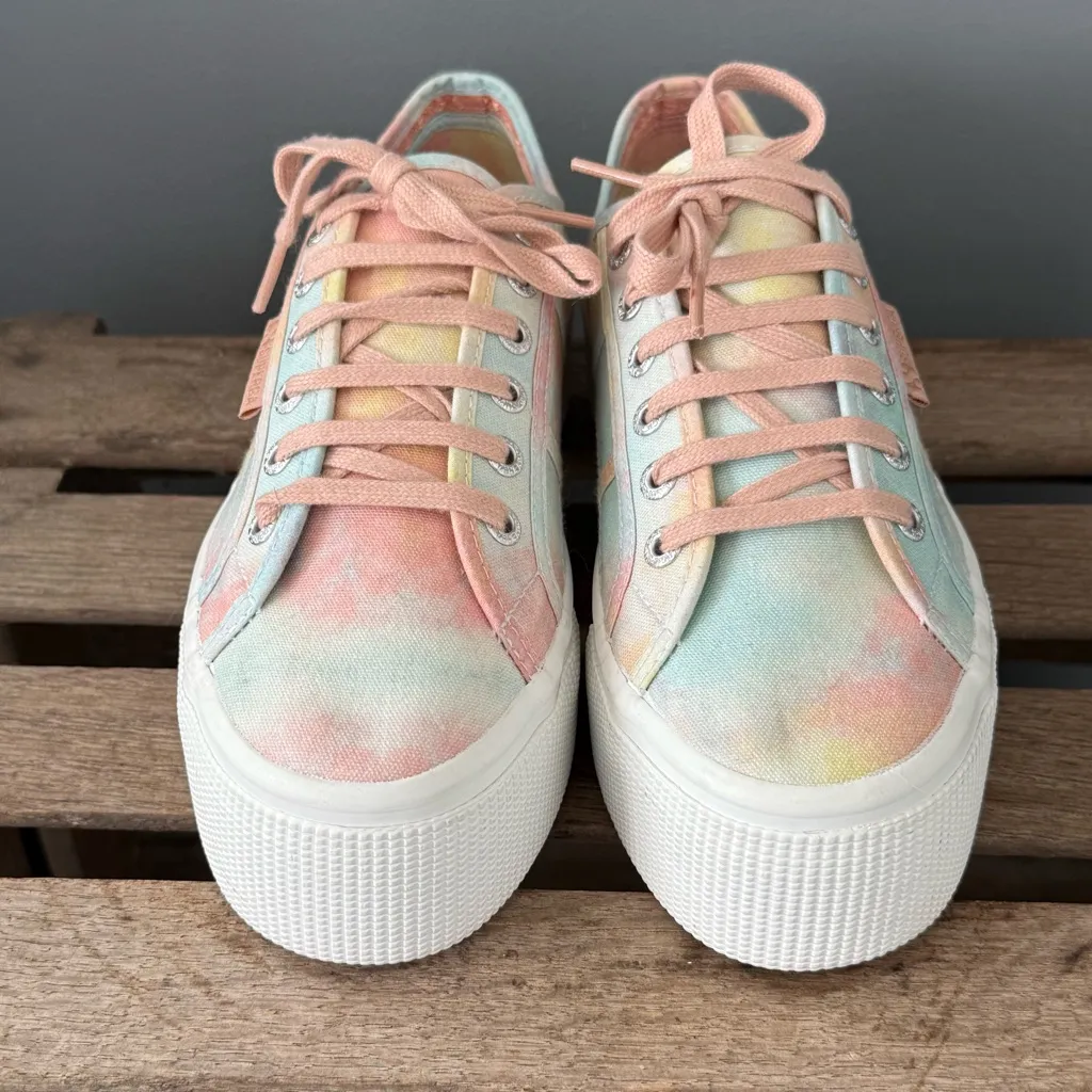 Superga 2790 Fantasy COTW Sneaker in Pastel Tie Dye Size 39/US 8-8.5 A29 - Image 6