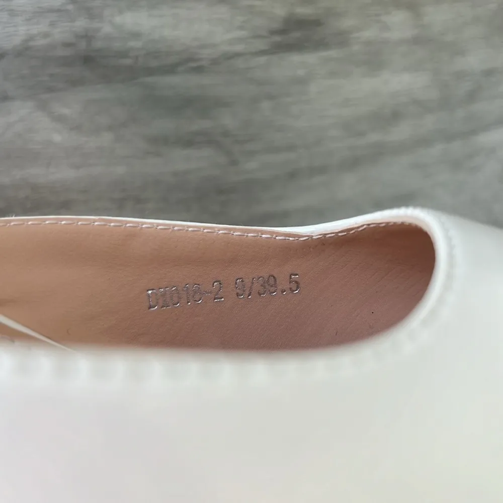 Wet Kiss platform patent leather off white heels Mary Jane’s sandals size 9 NWT - Image 8