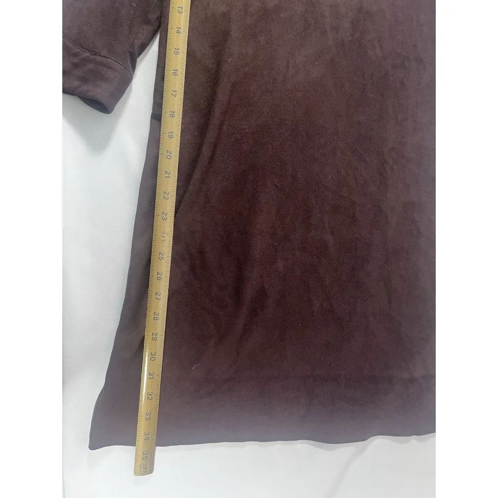 Gretchen Scott Brown Faux Suede Shift Dress Size medium - Image 4