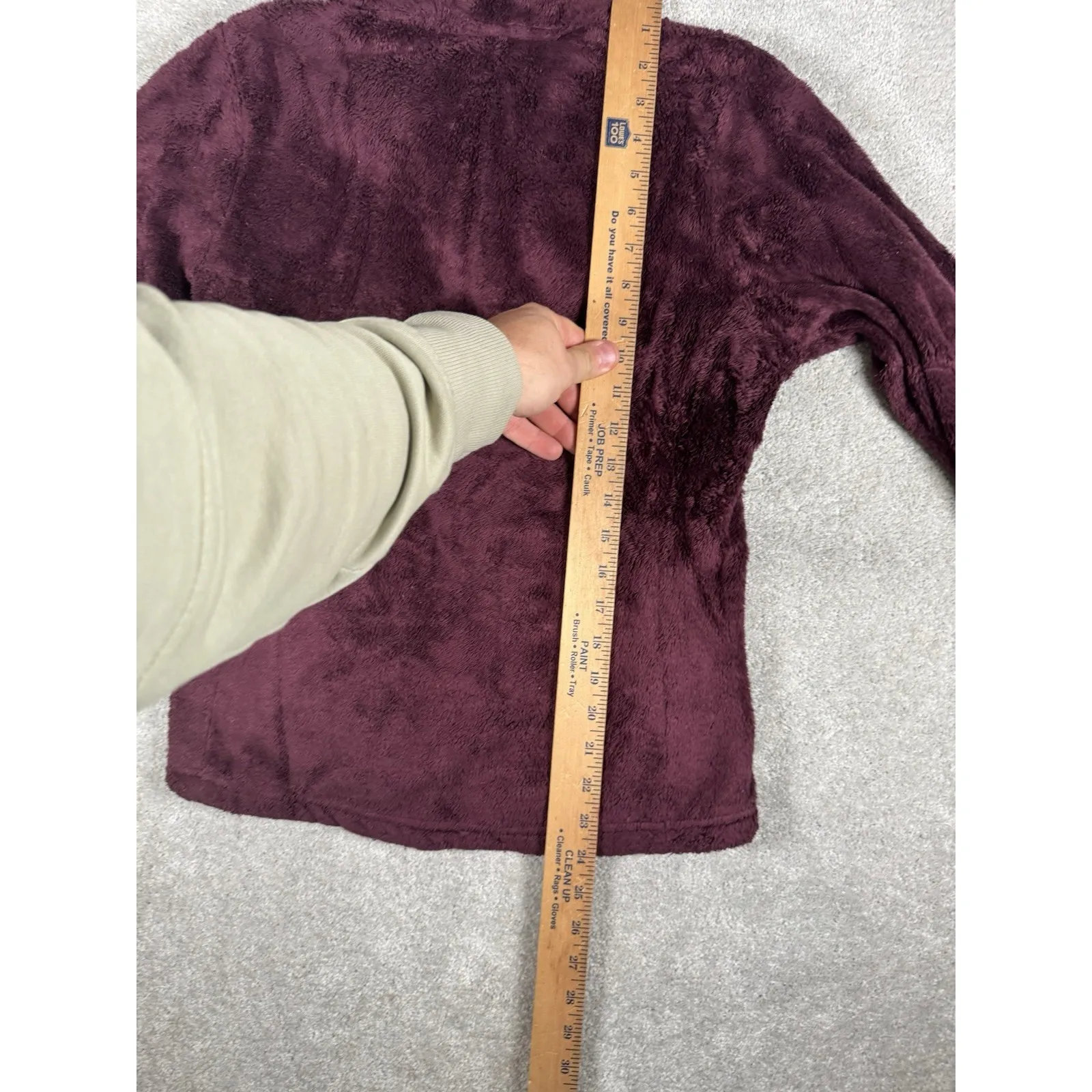 The North Face Women's Small Sherpa Fleece Pullover Sweater Purple 1/4 Zip Soft - Image 9