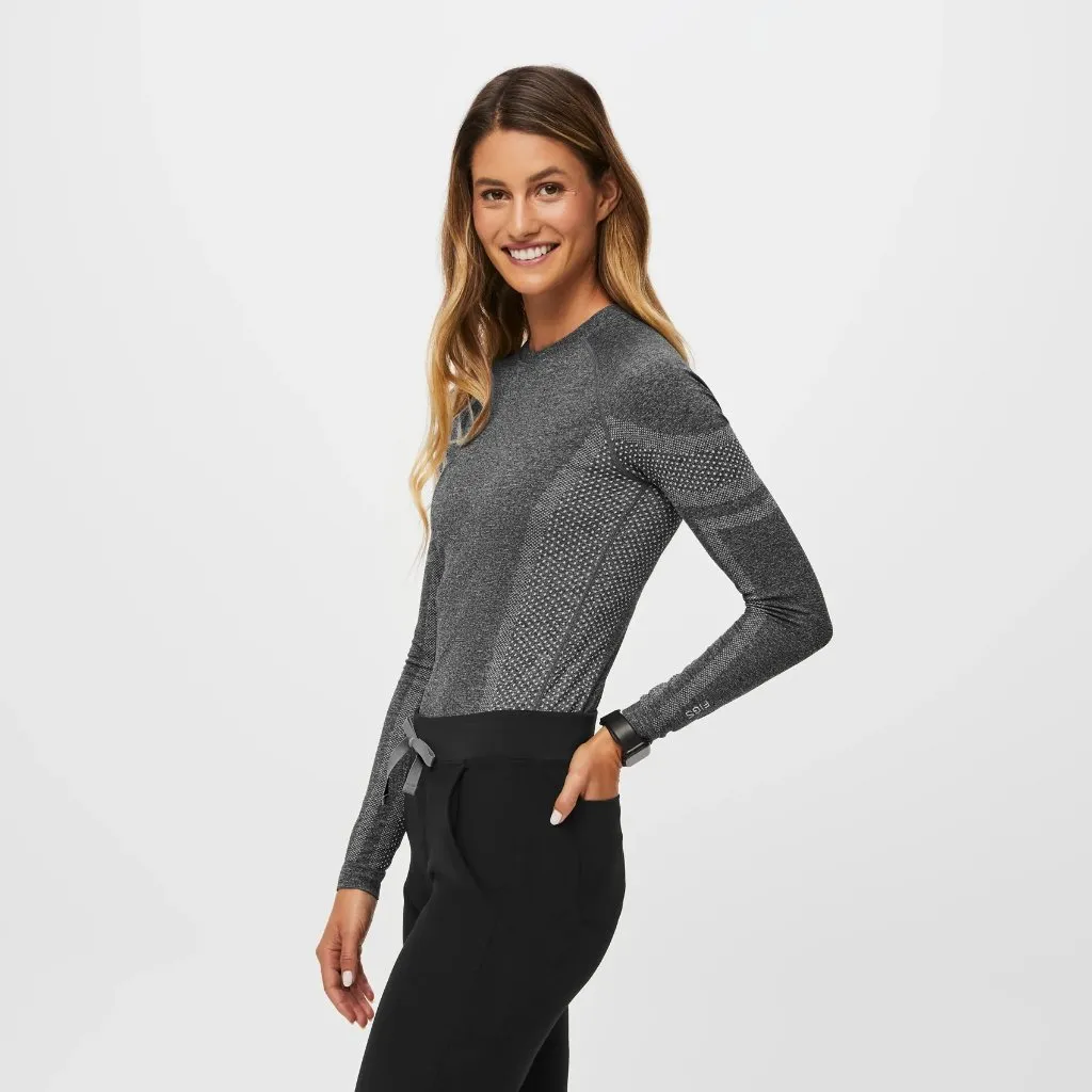 Figs Salta Seamless Longsleeve Underscrub in Graphite, Size Large - Image 2