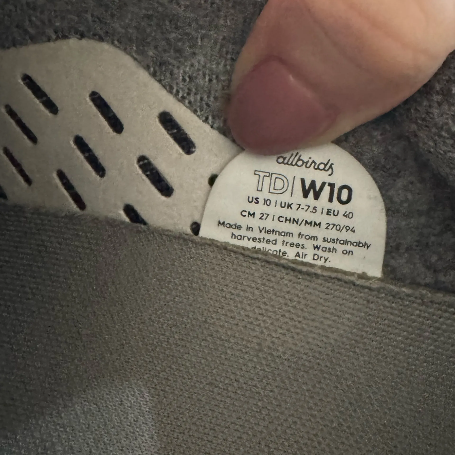 ALLBIRDS Women's Tree Dasher grey‎ size 10 - Image 6