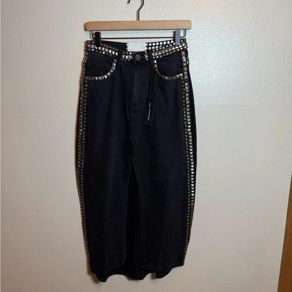 One‎ Teaspoon Studded Rocko Skirt - Image 2
