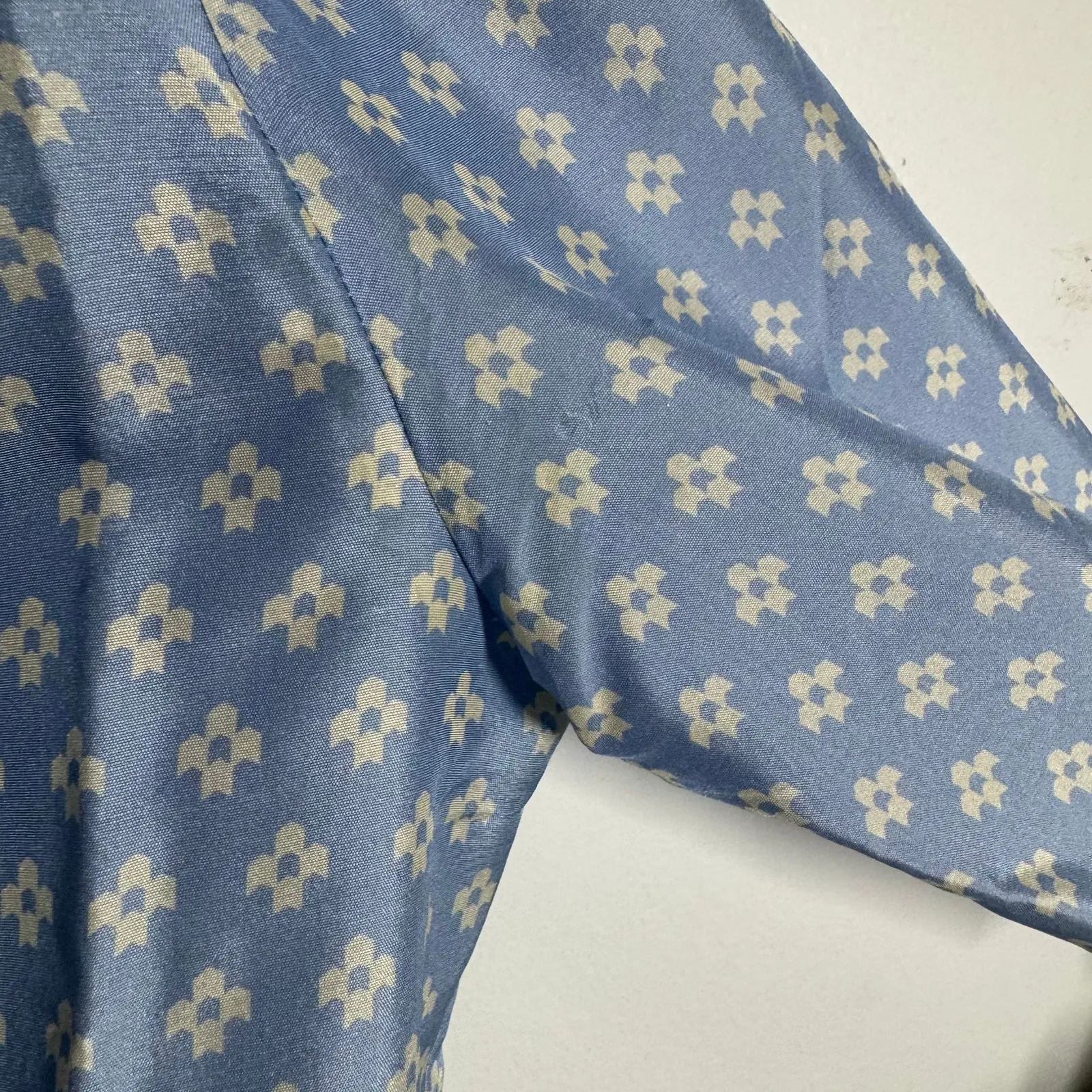 Devon Baer Top Women S Blue Fair Isle Print Peter Pan Collar Quite Luxury Preppy - Image 12