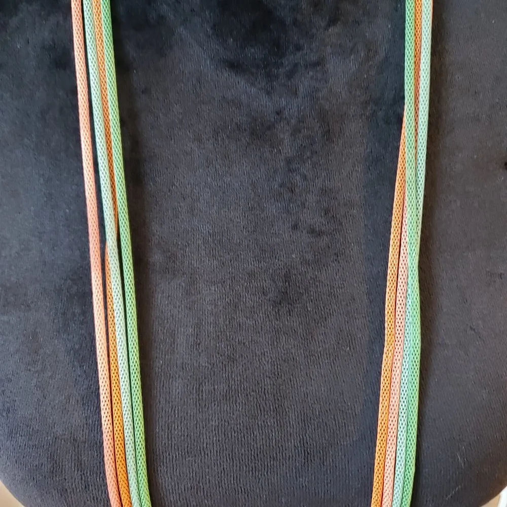 Womens Fashion Multicolor Macrame Cord Fabric Roop Long Collar Necklace Jewelry - Image 4