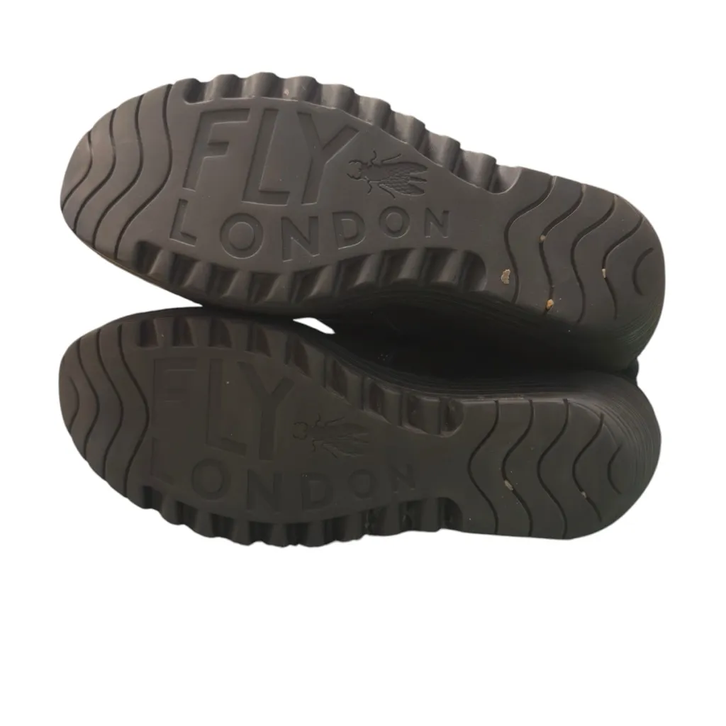 Fly London Yama Black Suede Wedge Ankle Boots Size 40 US 9 Boho Goth in GUC - Image 7