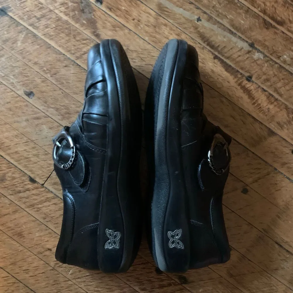 Alegria arch support black buckled nursing 39/9 ortho slip on shoes - Image 2