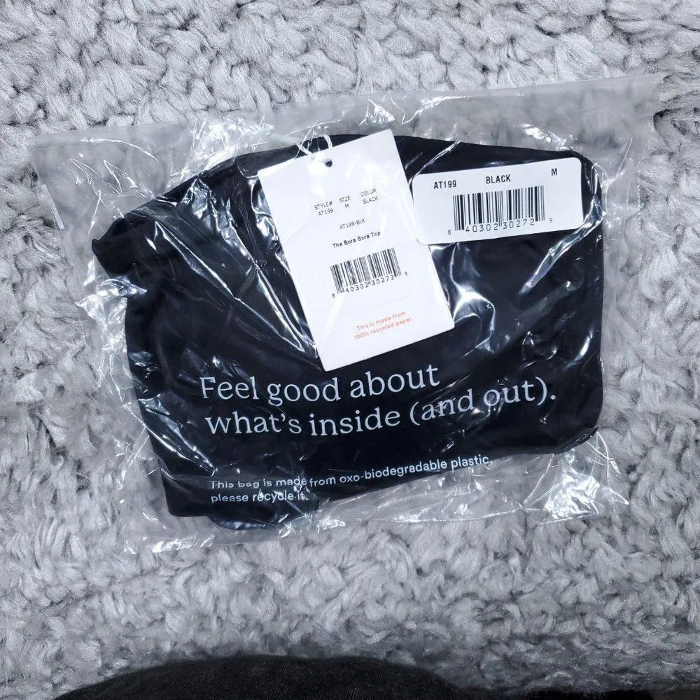 Andie Swim Black Bora Bora Bandeau Bikini Top Lined Padded Size Medium - Image 3