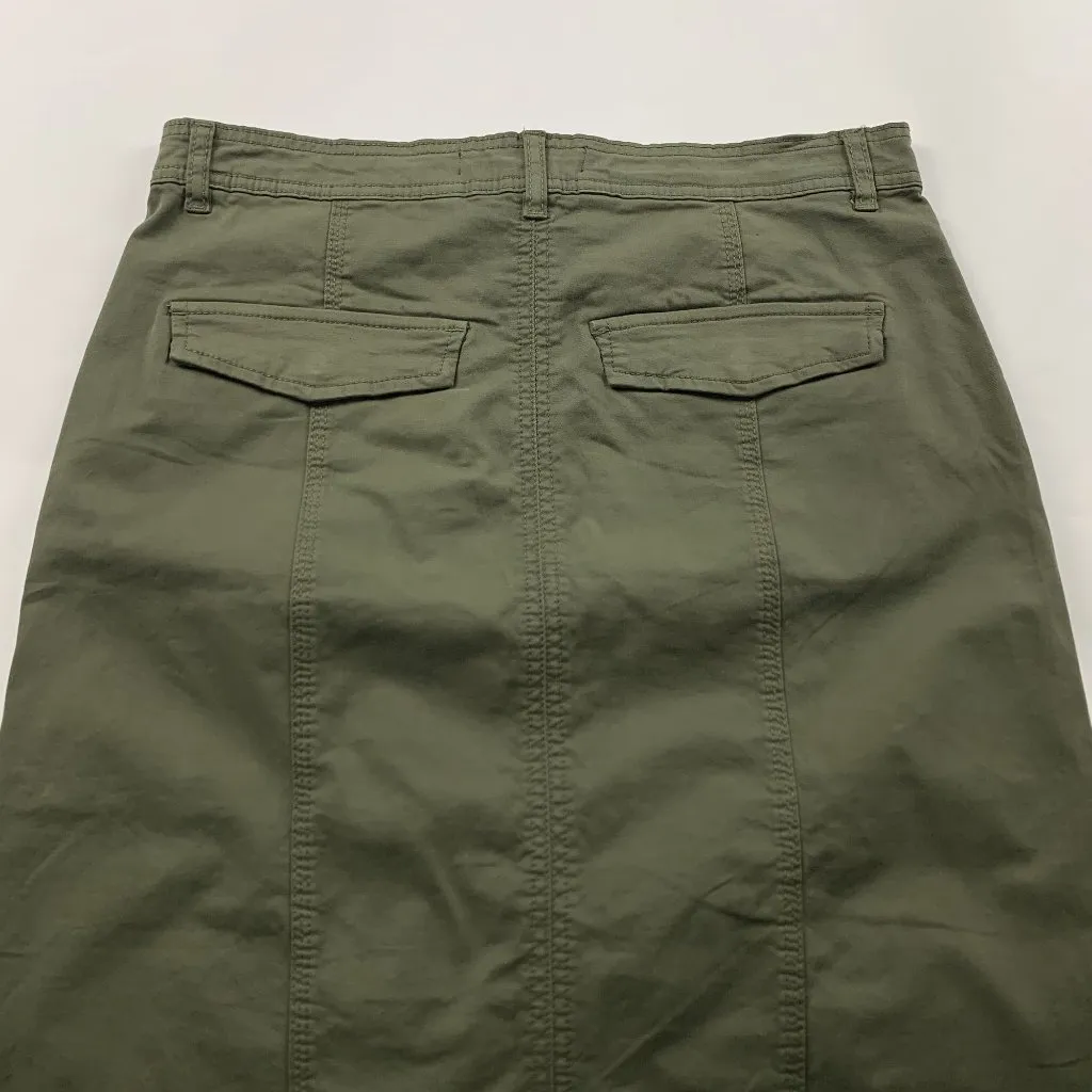 Sanctuary Dark Burnt Olive Canvas Split Front Triple Threat Maxi Skirt 29 New - Image 6