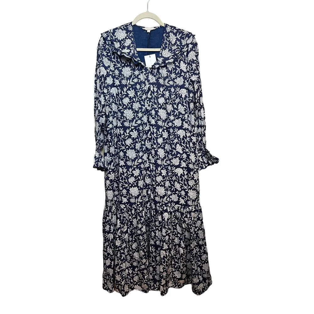 Ophelia & Indigo Navy Floral Tilly Maxi Dress NWT Sz. M Blue Size M - Image 5