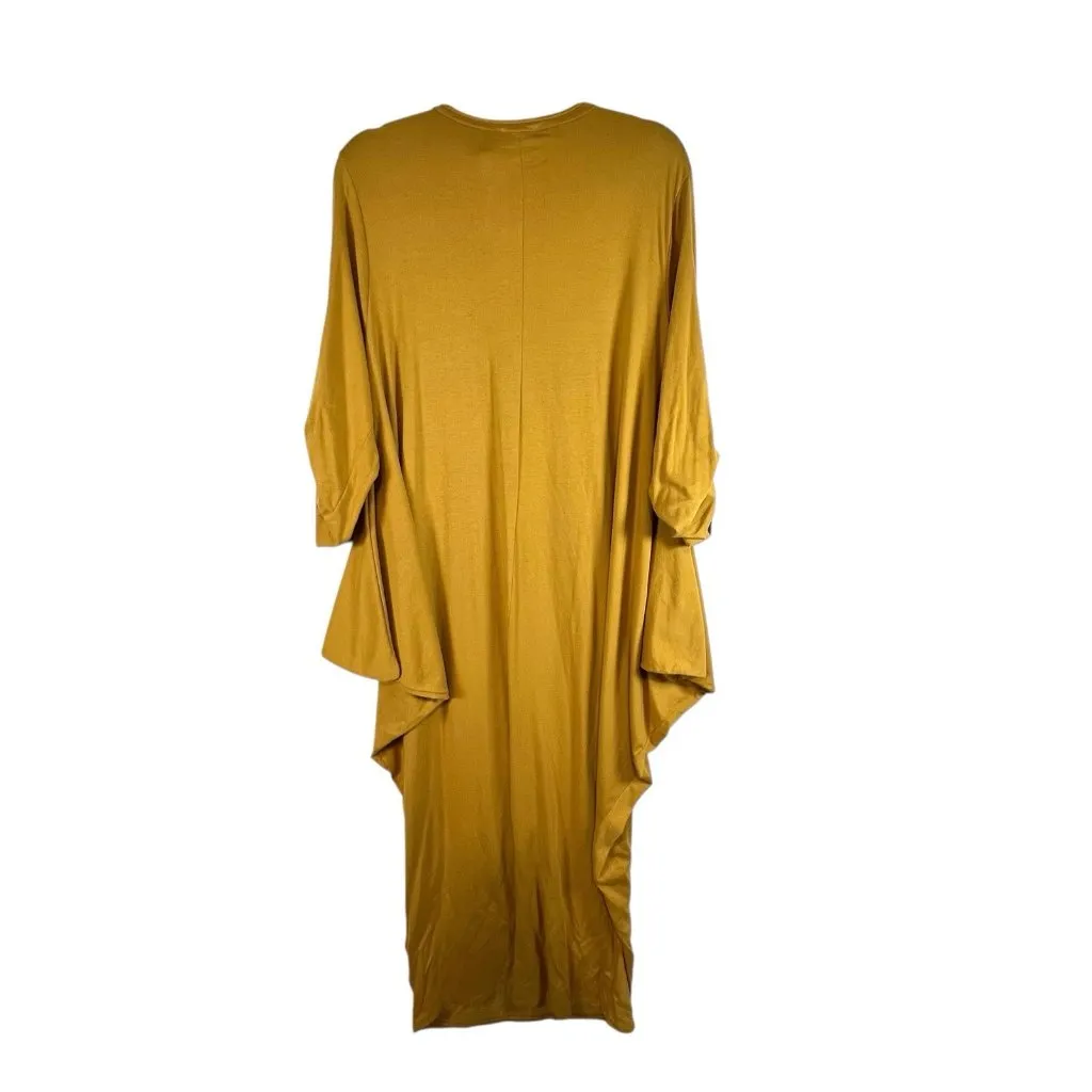 La Fille Du Couturier Size 48 US XLarge Lagenlook Barrel Dress Paris Relaxed‎ Yellow - Image 2
