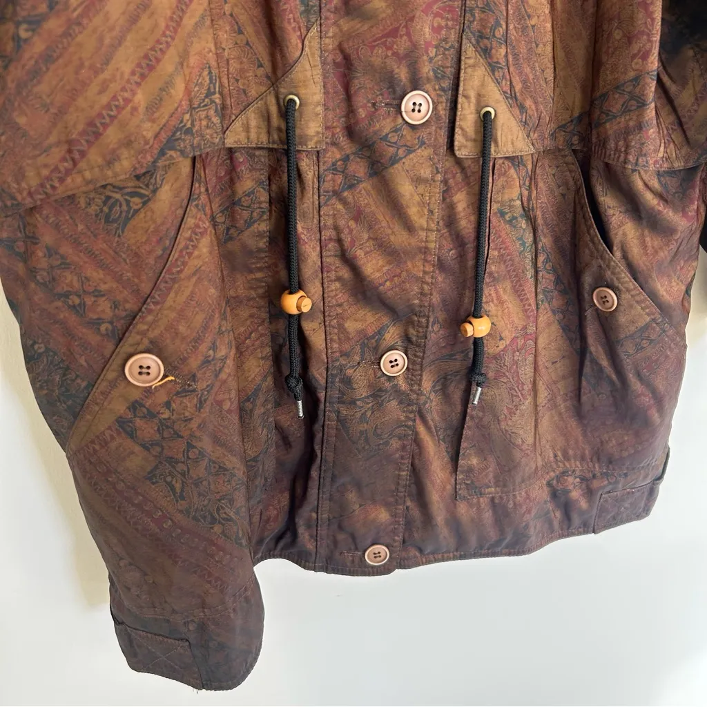 Forecaster of Boston Patchwork Style Jacket Size Large Brown - Image 4