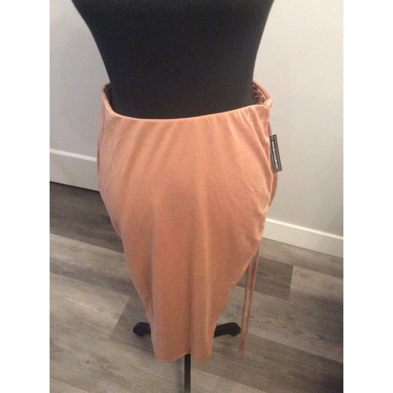 New NWT Open Edit Ruched  Skirt Mocha Tan Size Medium M Soft - Image 3