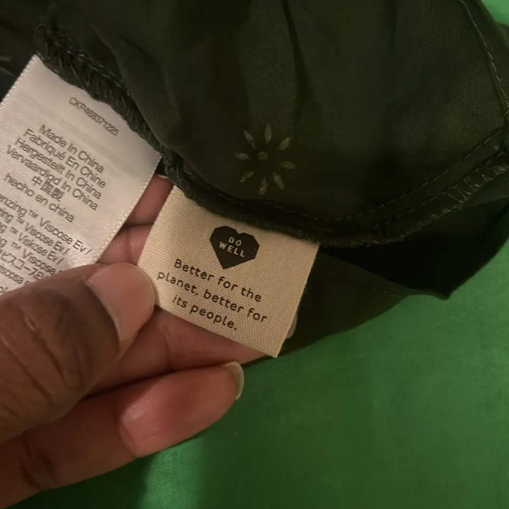 NWT Madewell Floral Ruffle Olive Green Skirt size XS - Image 10