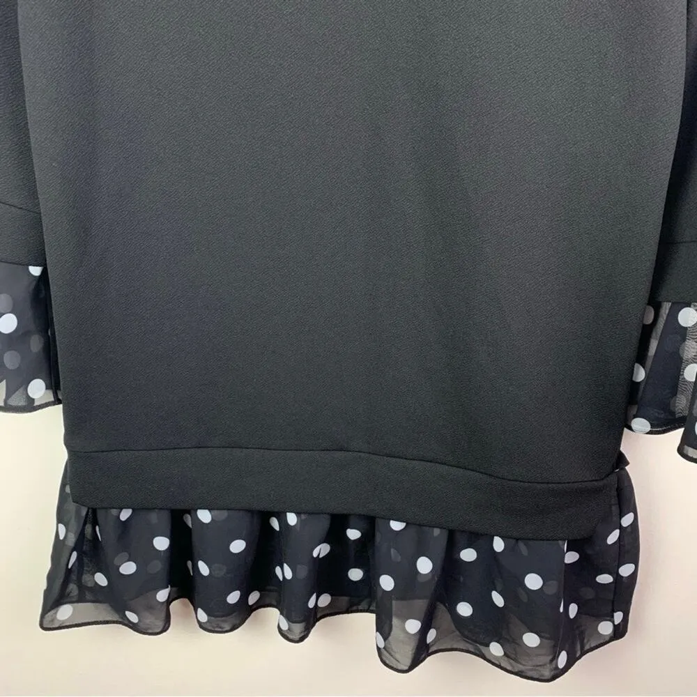 ASOS Polka Dot Hem & Cuff Shift Dress 00 - Image 3