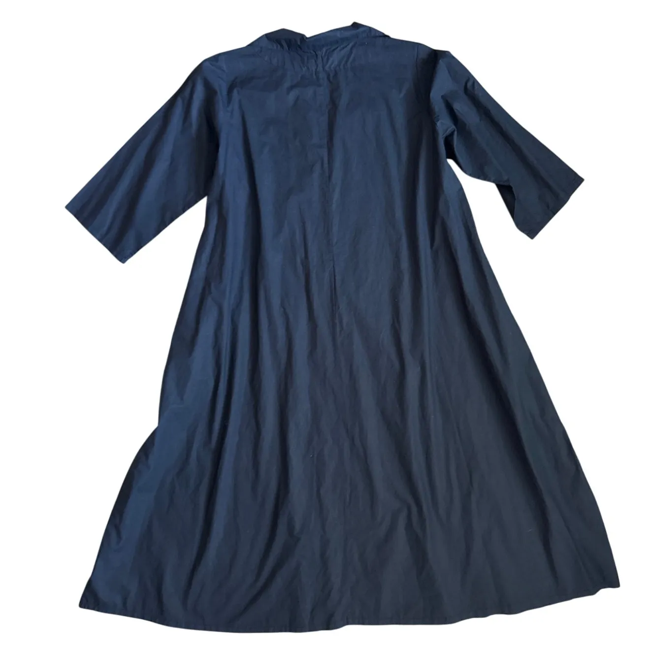 Labo Art 100% Italian Poplin Cotton Clara Midi Dress Black Size Medium - Image 7