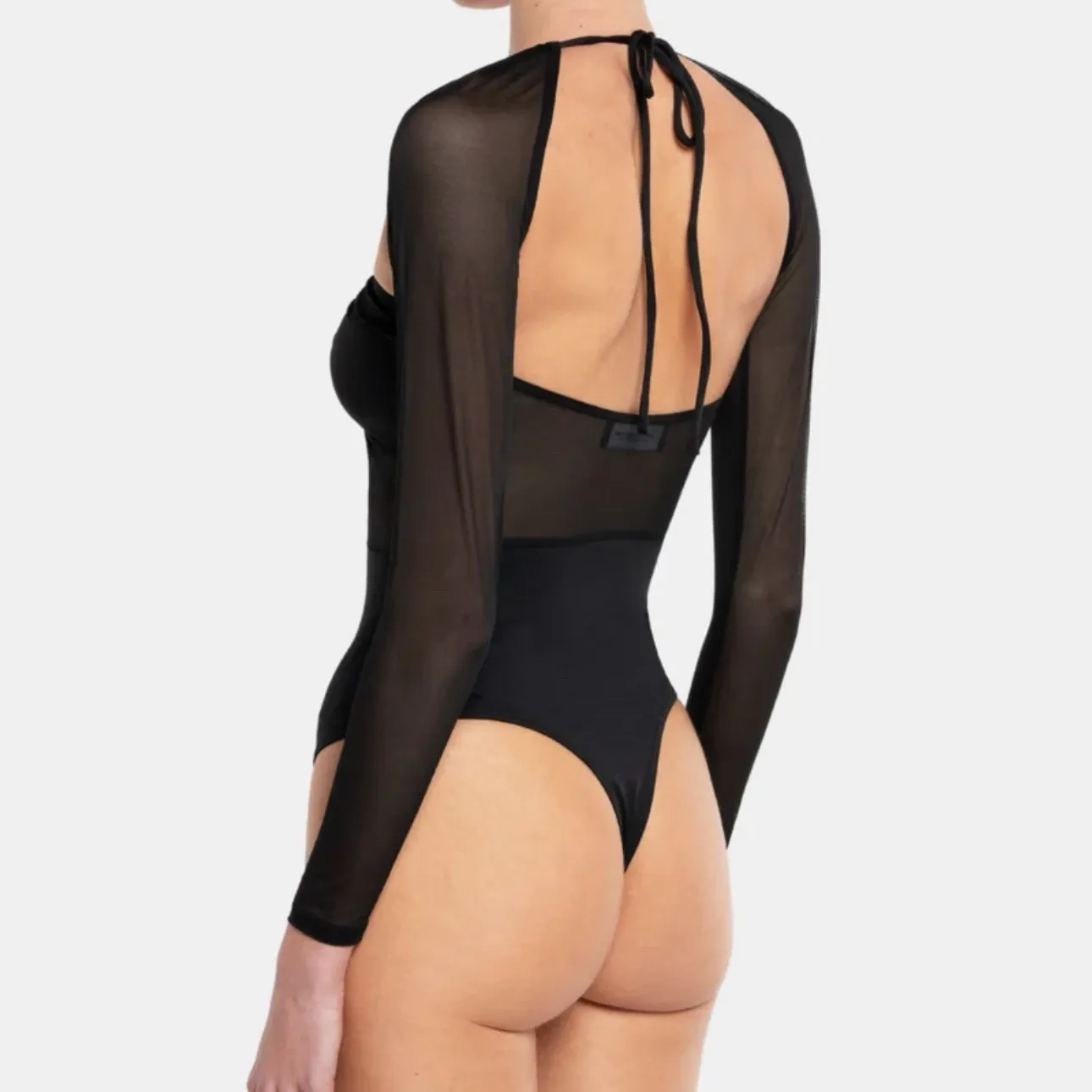 Revolve Ow Collection‎ Margot Bodysuit Black Caviar Sheer Size M NWT Size M - Image 3