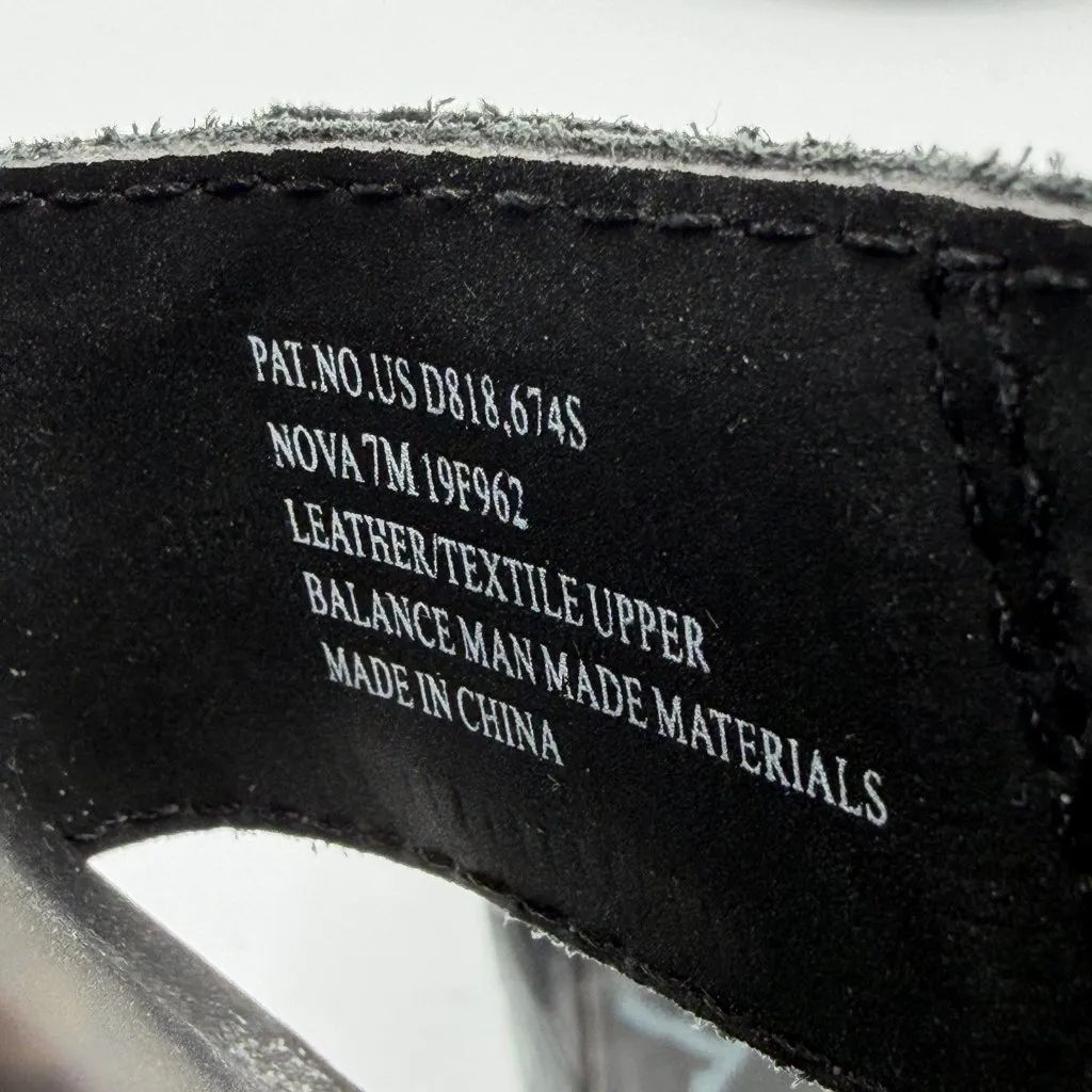 OTBT Nova Sandals Womens 7M Black Leather Platform Chunky Wedge Strappy - Image 7