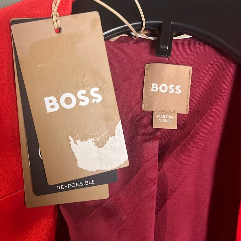 Hugo Boss BOSS  “Joleara” Virgin Wool Blend Cropped Tuxedo Jacket - Image 11