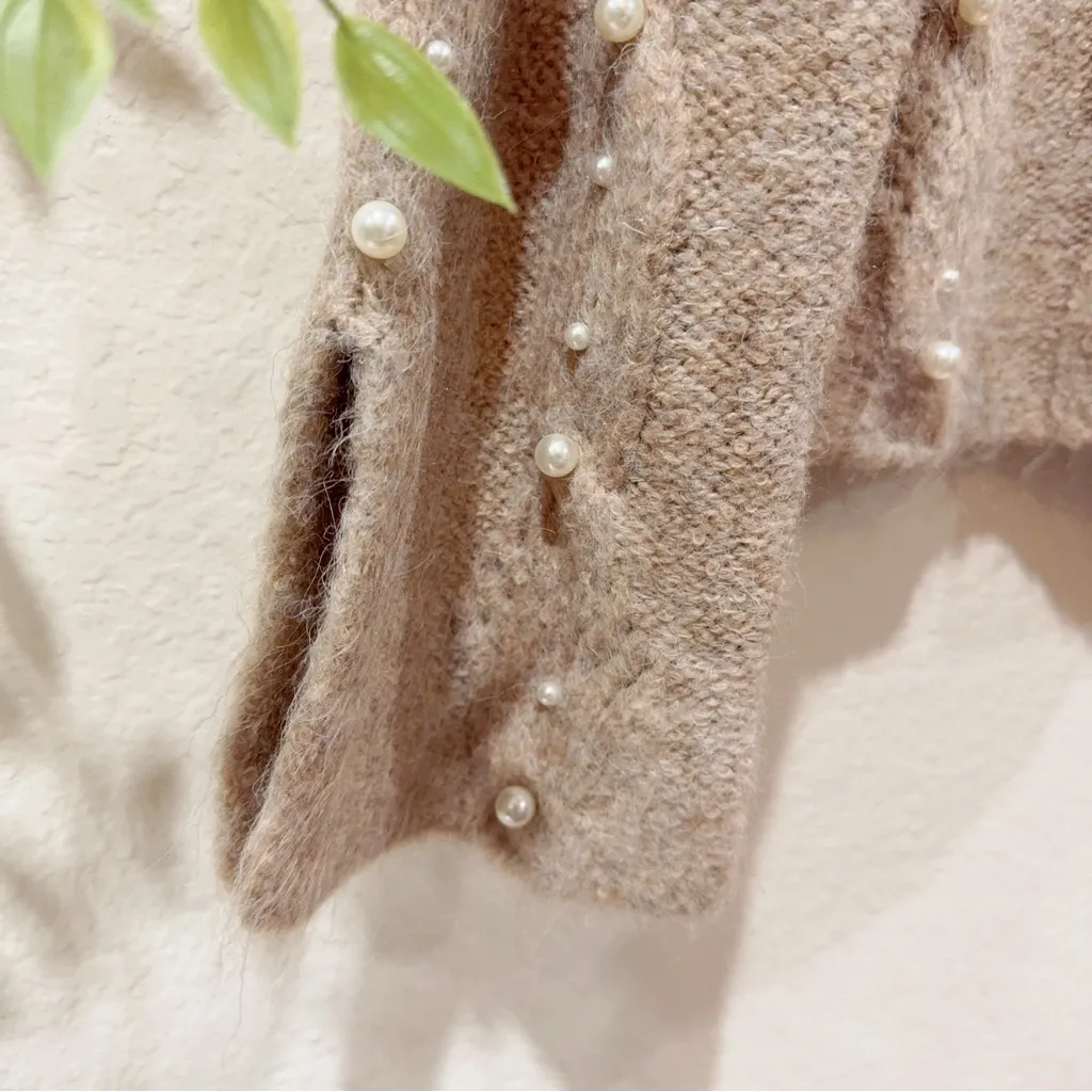 ASTR Kit Pearl Cable Knit Relaxed Fit Sweater One Size Cozy Winter Essential NWT - Image 10